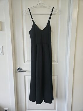 Kimchi Blue Urban Outfitters Classic Black Spaghetti-Strap Midi Dress Size Small